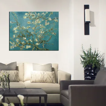 

MOLEK DIY Oil Painting By Number Kit Van Gogh Apricot Flowers Coloring Painting On Canvas Home Decor Living Room Wall Art Piture