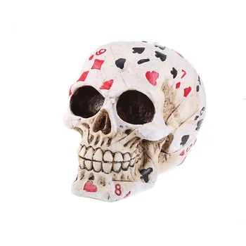 

Resin skull poker human head skull home halloween decor birthday gift festival present