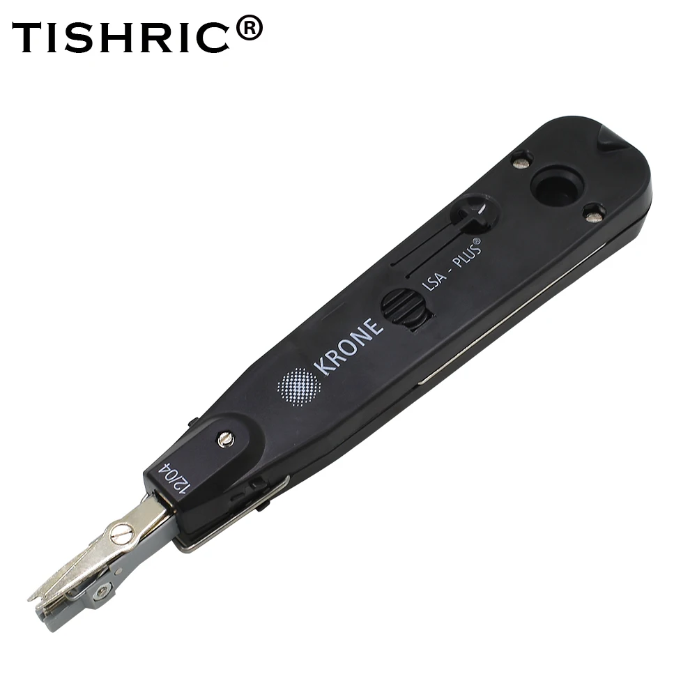 

TISHRIC Krone RJ45 Crimper Professional Lsa-plus Telecom Phone Wire Cable RJ11 Optical Punch Down Crimping Tool Network Kit