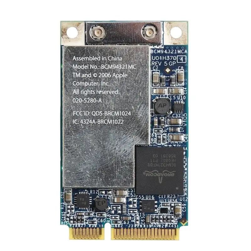 

Беспроводная плата Adpter Wi-Fi Mini PCI-E WLAN для Broadcom BCM94321MC BCM94321 Wireless-N 802.11a/b/g/n 300 Мбит/с