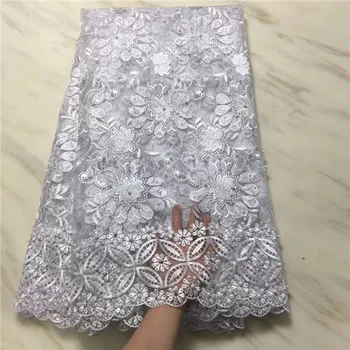 

African Tulle Lace Fabrics With Stones Embroidery Net Lace African French Lace High Quality With Beads for dress