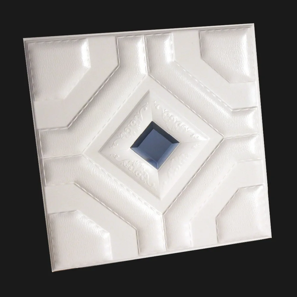 6 PCS one sq.m leather wall panels Acoustic Panels Faux Leather Ceiling