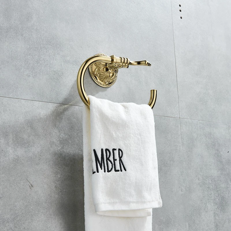 Настенный резной стиль ванная комната Золотой держатель туалетной бумаги бумажный ролик ткани