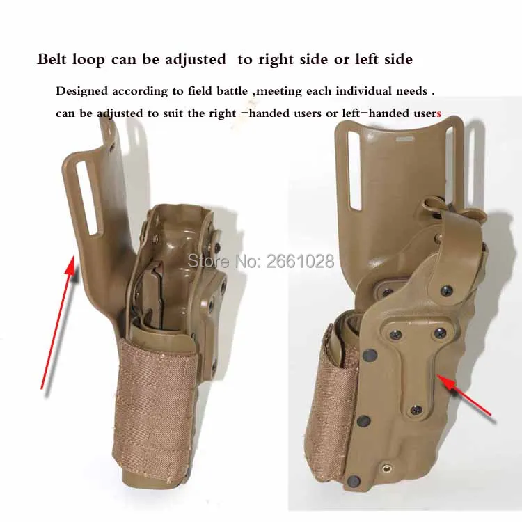 Боевой пояс/нога кобура подходит вправо/левой рукой пользователя для G1OCK/1911/Беретта M9 кобуры пистолет набор Sa3280