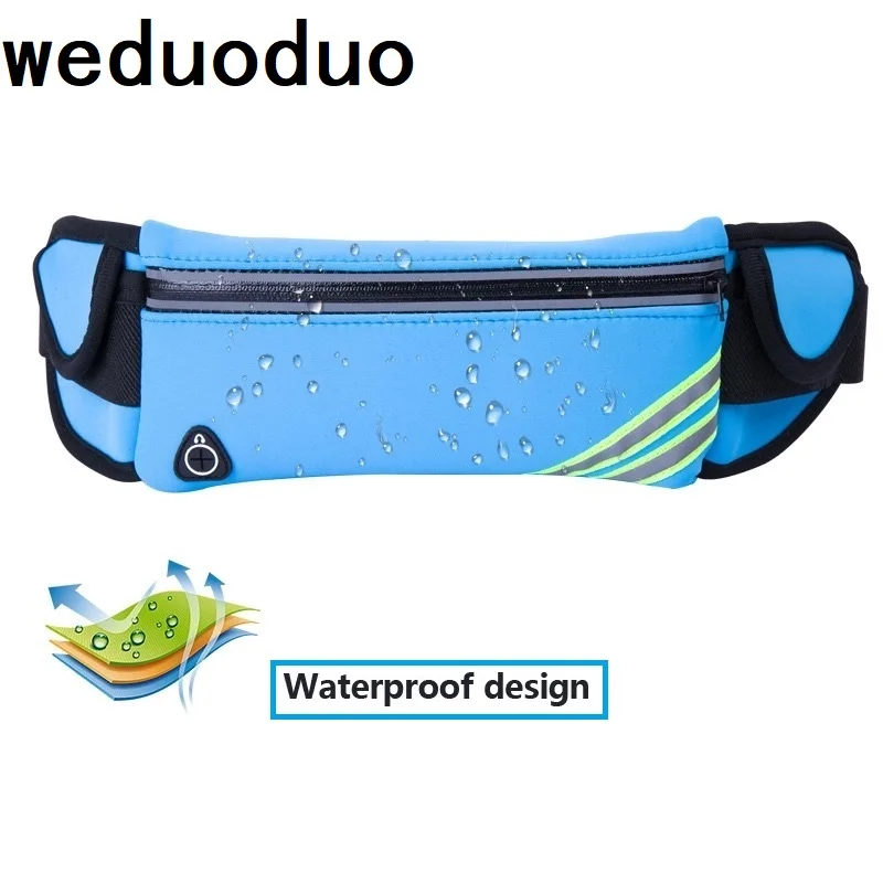 

Weduoduo New Men Casual Waist Pack Bag Waterproof Lycra Shoulder Fanny Pack Women Belt Bag Pouch Money Phone Bum Hip Bag