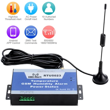 

KKmoon GSM SMS Alarm System Temperature Humidity Power Status Monitoring Support Android APP Control 850/900/1800/1900MHz