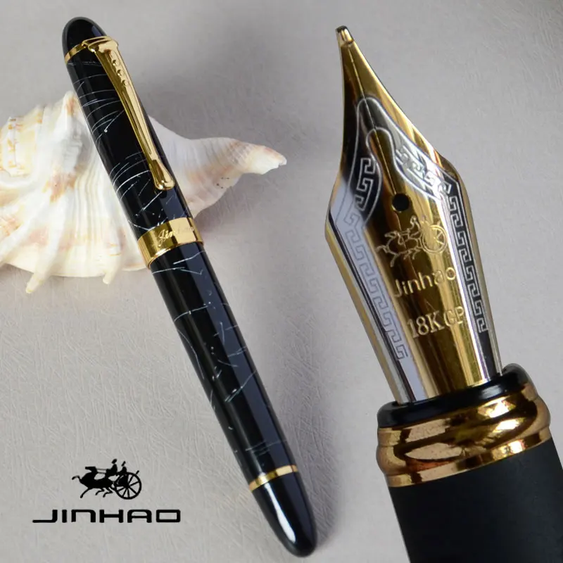 IRAURITA перьевая ручка JINHAO X450 темно-зеленый и золотой 18 KGP 0,7 мм перо с широким основанием полностью металлический синий красный 21 цвет и чернила JINHAO 450 - Цвет: as picture show