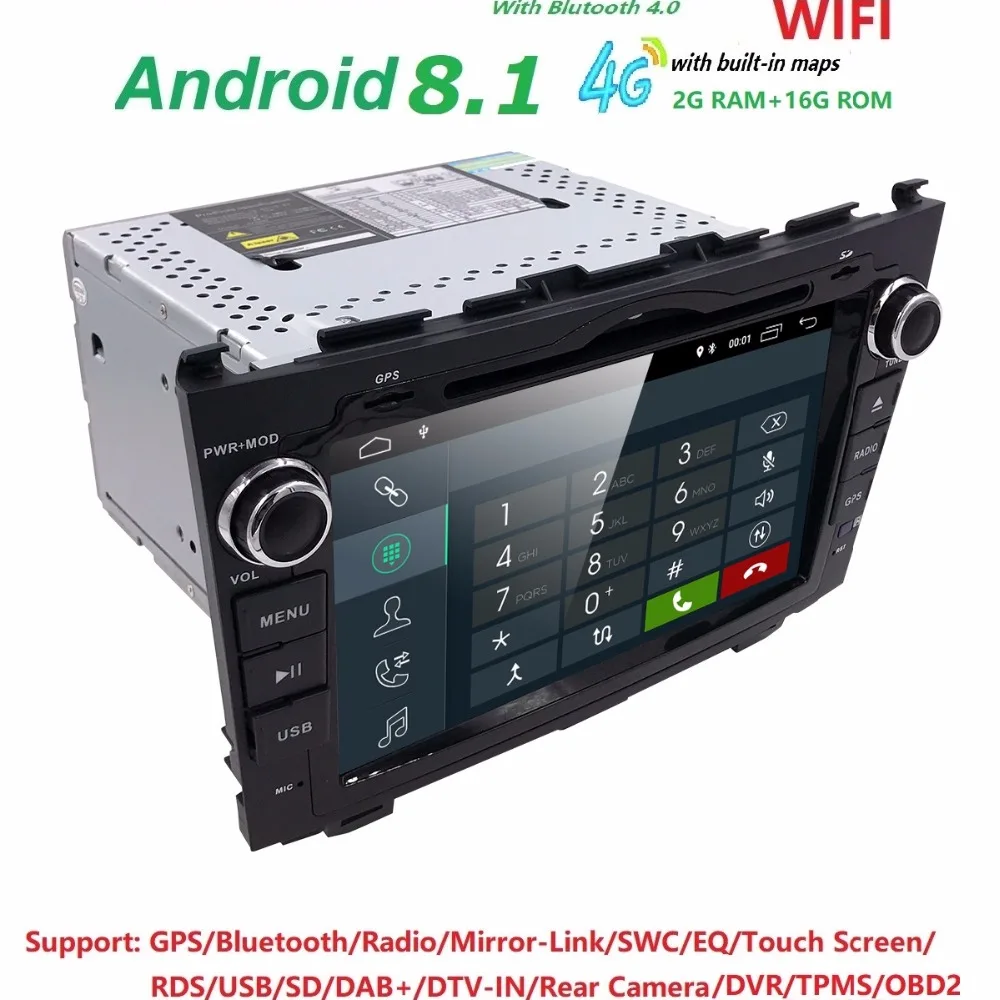 

2G+16G 2DIN Android 8.1 Car DVD Player For HONDA CRV CR-V CR V 2007-2011 GPS Navigation Radio WIFI Multimedia Stereo VideoOutput