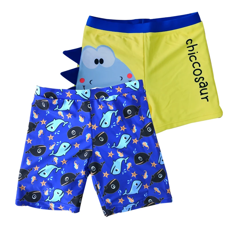 

Little Boys Swimming Board Shorts UV 50+ Sun Protection Free Sun Cap(2 Pack)
