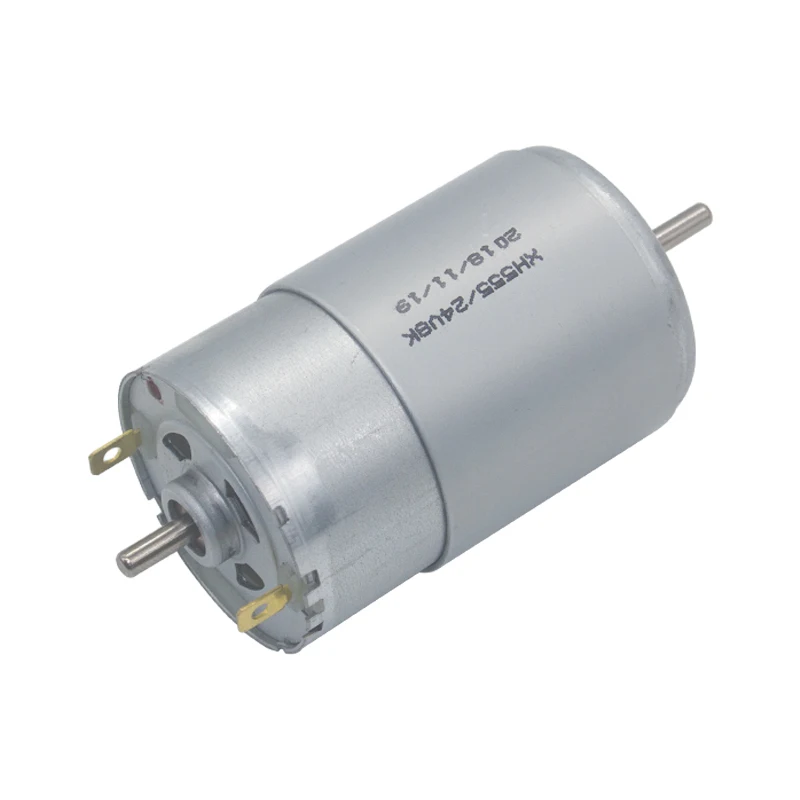 555 двигатель постоянного тока двойной выход 12V24V мотор высокой мощности высокоскоростной мотор монтируемый энкодер