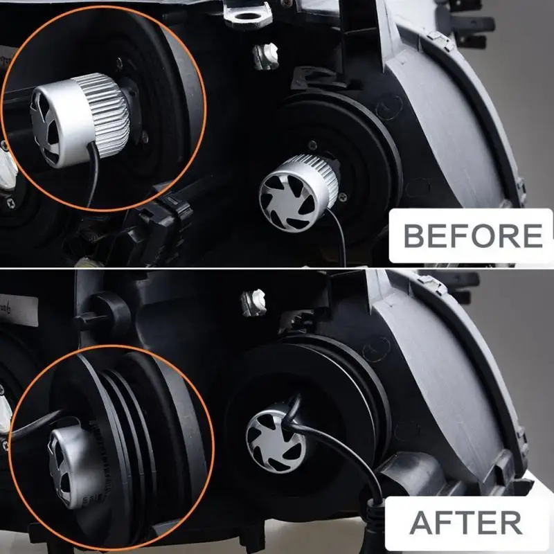

New 2PCS Waterproof LED Silicone Headlamp Dust Cover Dustproof Car Headlights