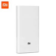 원래 xiao mi 전원 은행 20000 mah 2c 휴대용 충전기 지원 qc3.0 듀얼 usb mi 외부 배터리 은행 20000 휴대 전화(China)