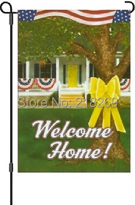 

Customized printing Garden Flag with Metal Pole