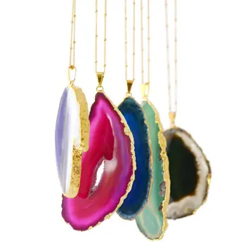 

Hot sale! Natural colorful druzy at gate necklace in free shipping WT-N356