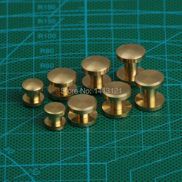 free shipping 11*5*6mm wallet bag screw brass belt Rivet diy handmade