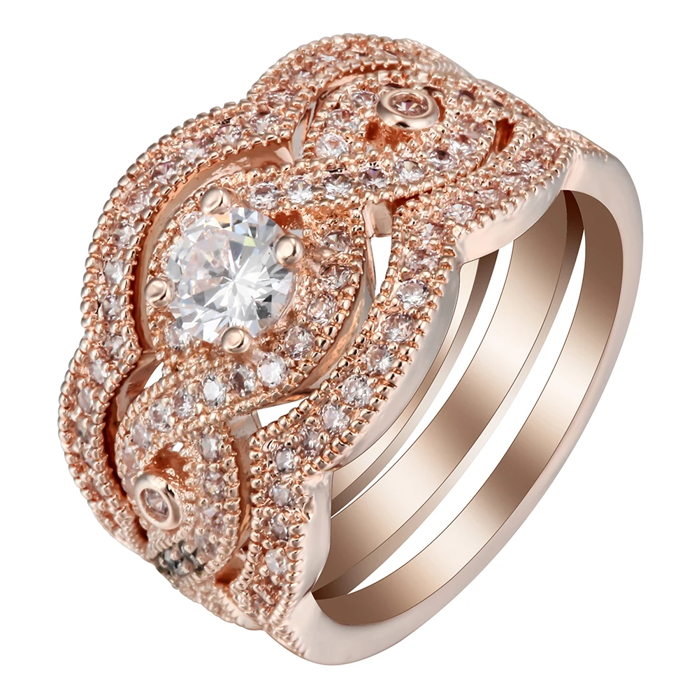 Buy Anti allergy 3 rounds CZ Gem promise engagement