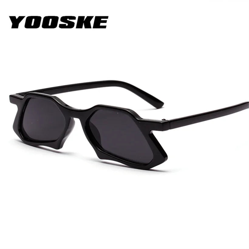 YOOSKE, полигональные солнцезащитные очки для женщин, lrregime, модные солнцезащитные очки, трендовые, Ретро стиль, роскошные, 90 s, очки для женщин, очки