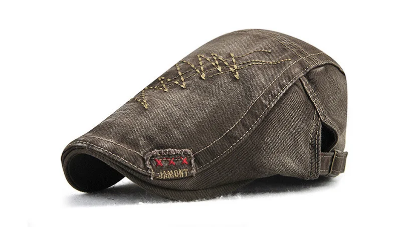 [AETRENDS] джинсовые береты Newsboy Кепка плоская плюща Гэтсби таксистка шляпа для вождения хлопок папа шапки для мужчин Z-6470