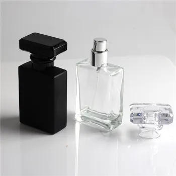 

New Kind 30ml Clear and Black Refill Glass Spray Refillable Perfume Bottles Glass Automizer Empty Cosmetic Container For Travel