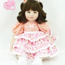 60 см мягкий силиконовый винил Reborn Baby куклы детские игрушки прекрасный сопутствующий сон кукла для ребенка подарки на день рождения