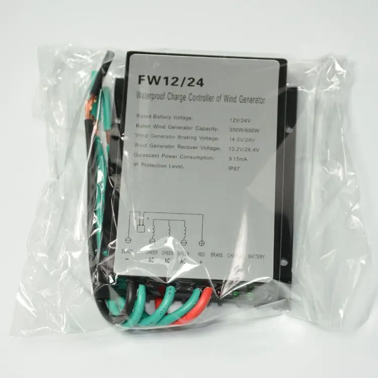 Controlador de Carga do Gerador de Vento Regulador de Vento à Prova 600 Max 12 v 24 Auto Distinguir Controlador Ip67 d' Água 200 w - 300 400 4 200 W 300 W 400 W Controlador
