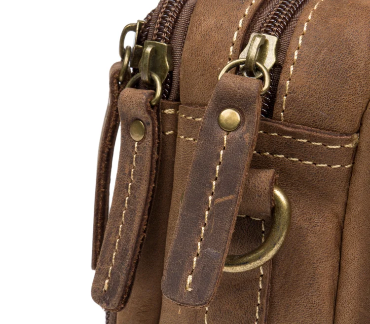Мужская винтажная сумка из натуральной кожи crazy horse, мужская сумка heuptas heren leren, поясная сумка для мужчин, кожаная сумка pochete
