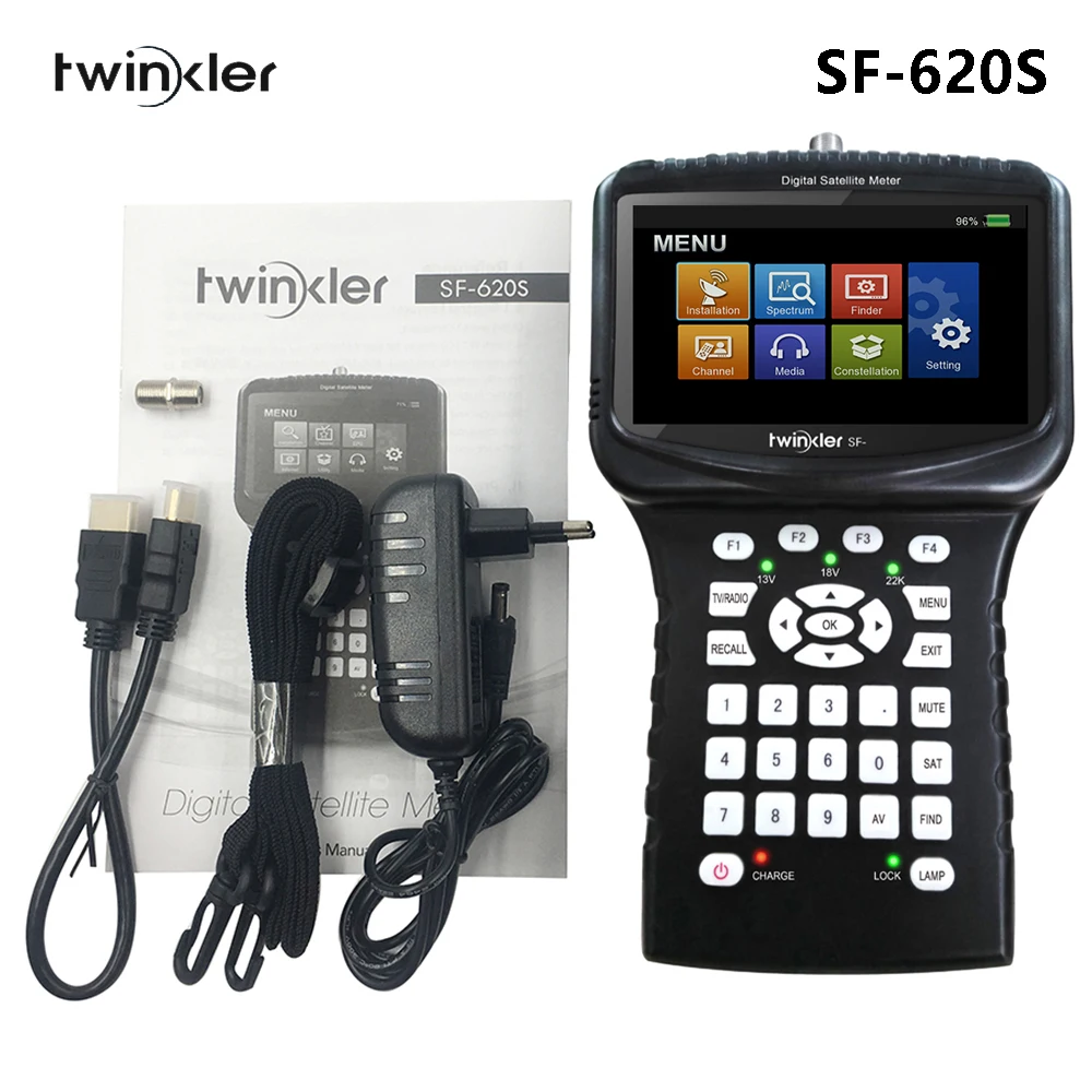 Twinkler SF 620S ручной HD Satfinder DVB S2 анализатор спектра CCCams CCTV камера в AHD TVI CVI Satlink