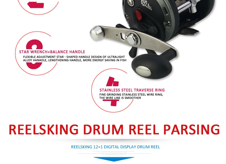 Relação da Engrenagem Carretel de Pesca Carretel de Arremesso Carretel de Pesca do Mar Max Arraste Reelsking 20 kg Tambor Rodada Mão Direita Alta do Mar 12 engrenagem carretel pesca do mar