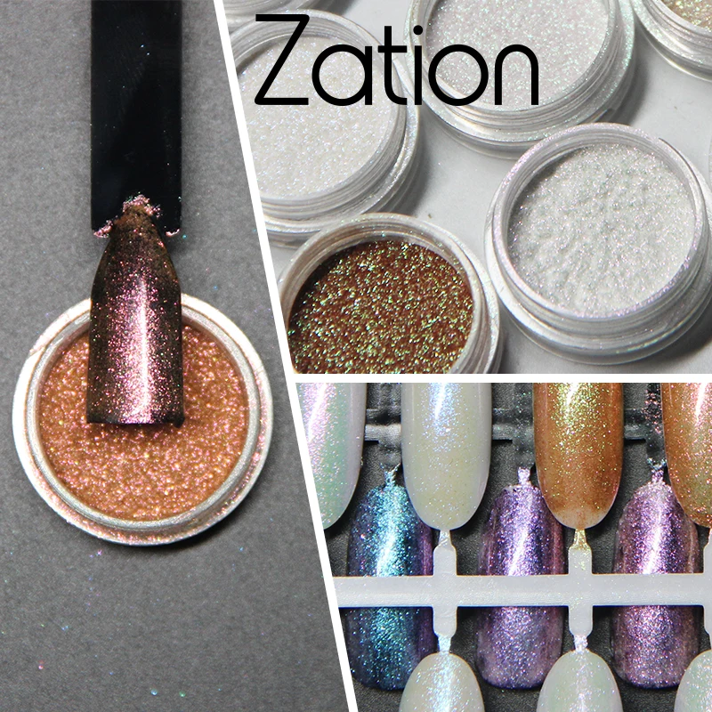 

Zation Phosphorus Glitter Nail Decorations Manicure Tool Nail Glitter Nail Art Chrome Pigment Laser Holographic Powder
