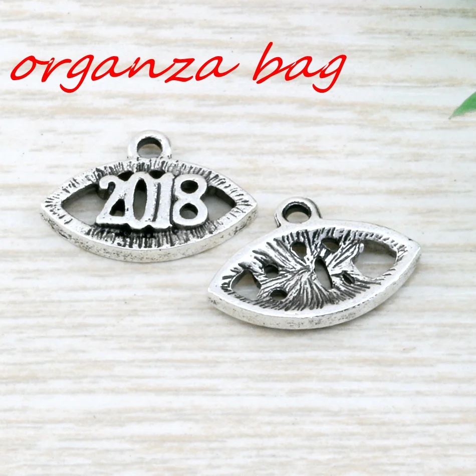 

Hot ! 20pcs Antique Silver Vintage Alloy " 2018 "charm Pendant 19.5x13mm DIY Jewelry q6