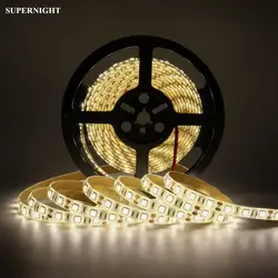 SuperNight 5050 SMD теплый белый Светодиодные ленты света 5 M 60 светодио дный s/m DC 12 V Водонепроницаемый IP65 Flexieble лампа группа для вечерние Главная DIY