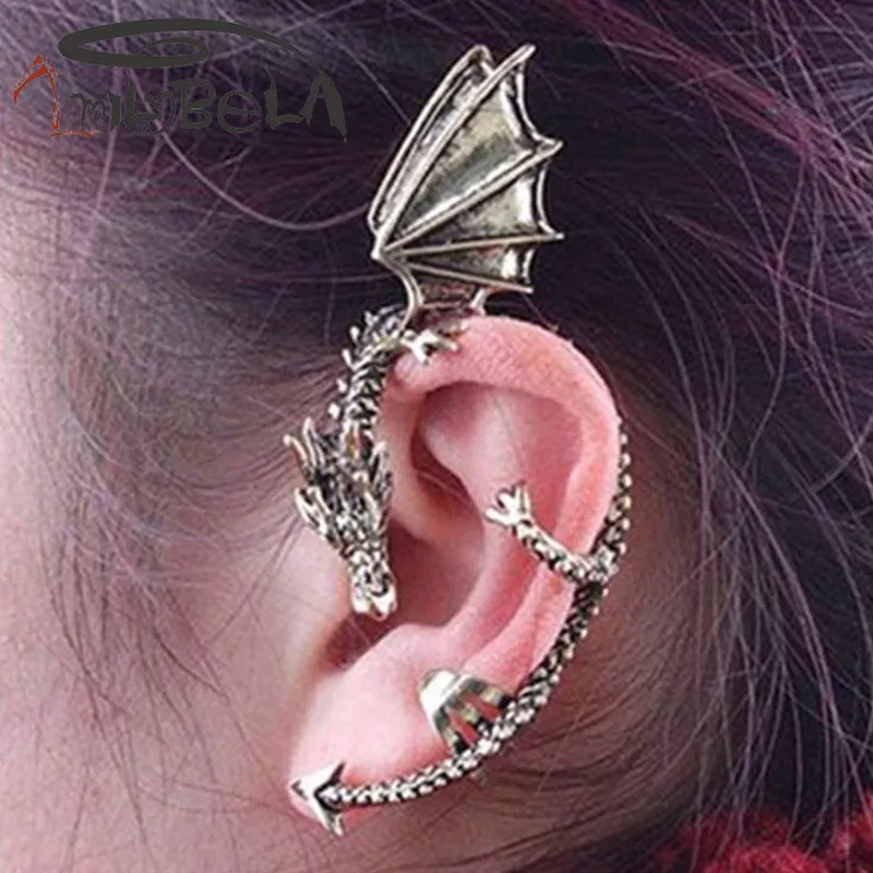 

Imily Bela Gothic Women New Fashion Dragon Clip Earrings Female Clip on Earrings Accessories Funny Earrings Jewelry