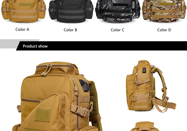 Capacity Outdoor Rechargeable backpack Camping Travel Bag Professional Hiking Backpack Rucksacks sports bag Climbing package (3)