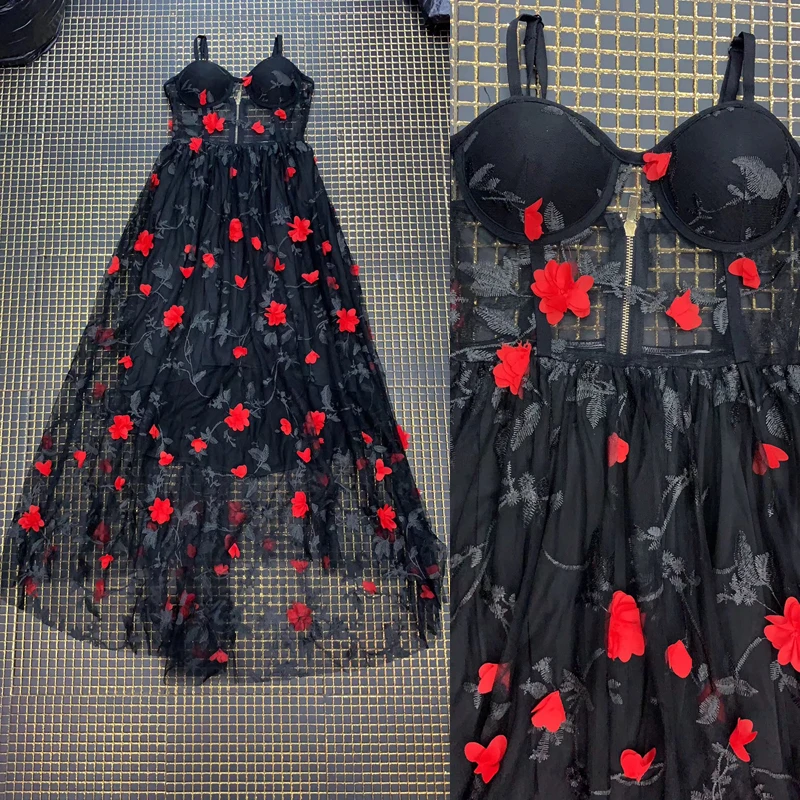 Элегантный Vestidos стиль черный спагетти ремень подходит и расклешенные летние платья знаменитостей для вечеринок прозрачные сексуальные для выпускного вечера