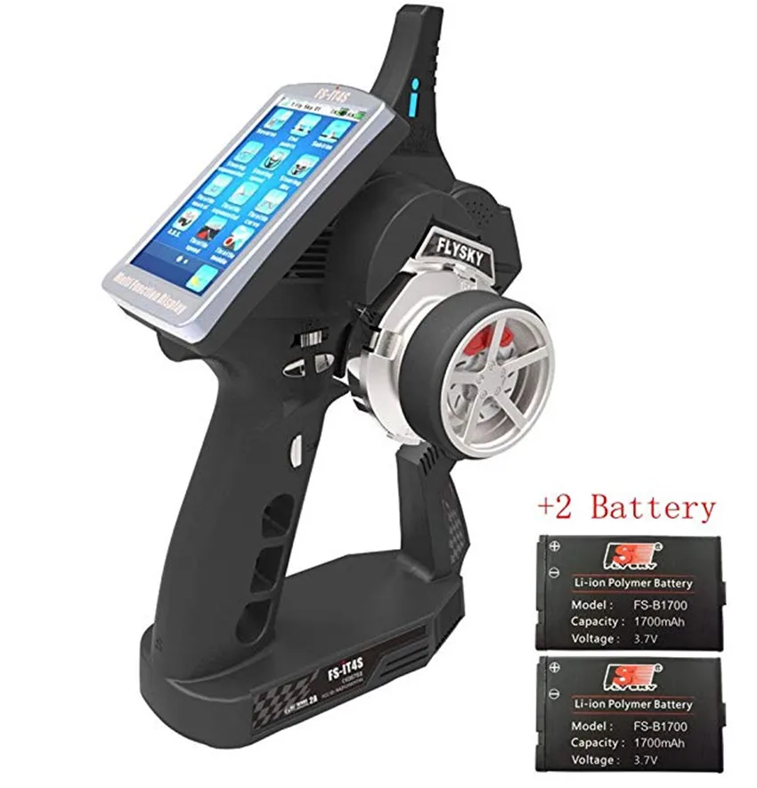 

Flysky FS-IT4S 2.4GHz 4CH AFHDS 2 RC Boat Car Radio System Transmitter with Touch Screen FS iT4S Better Than iT4 i4 Come with 2