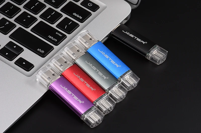 JASTER Fast Speed USB 3.0 OTG Pen drive 64GB Metal USB Flash Drive 128GB 32GB 16GB 8GB Double Use Pendrive Flash Drive