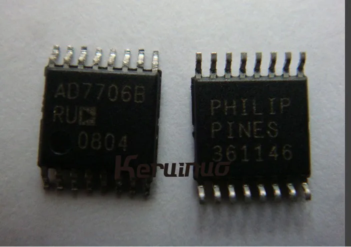 10 шт./лот AD7706BRUZ AD7706B трехканальный одноканальный ADC Delta-Sigma 500sps 16-битный серийный
