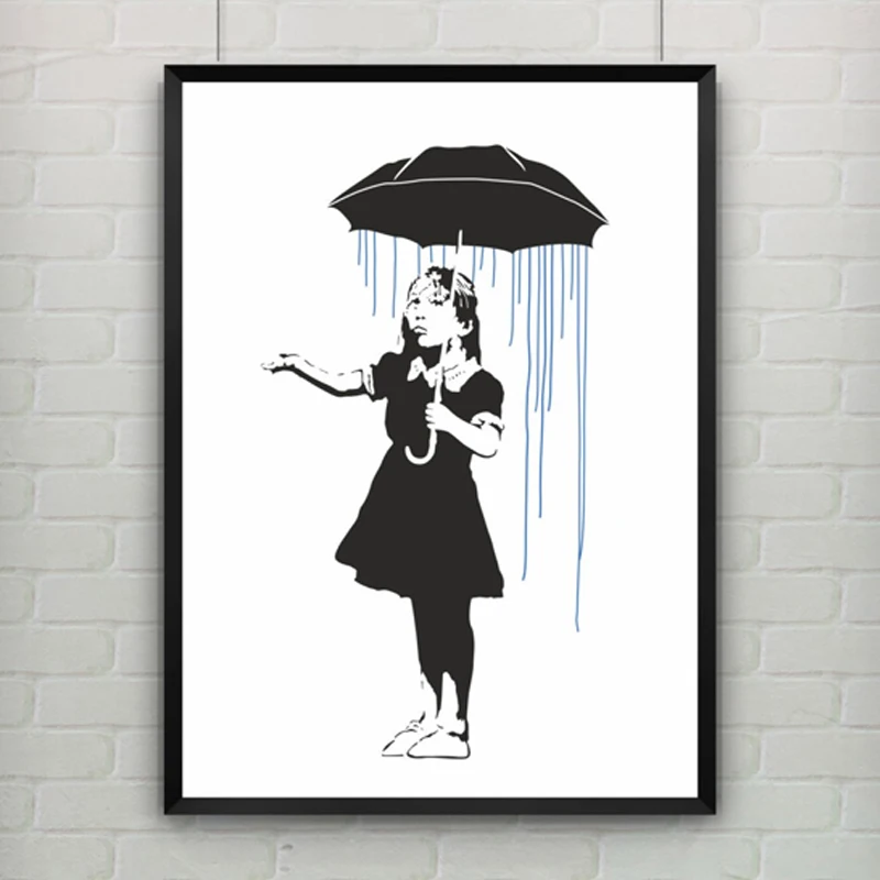 Long Way Home by Banksy Print Graffiti Art Girl With