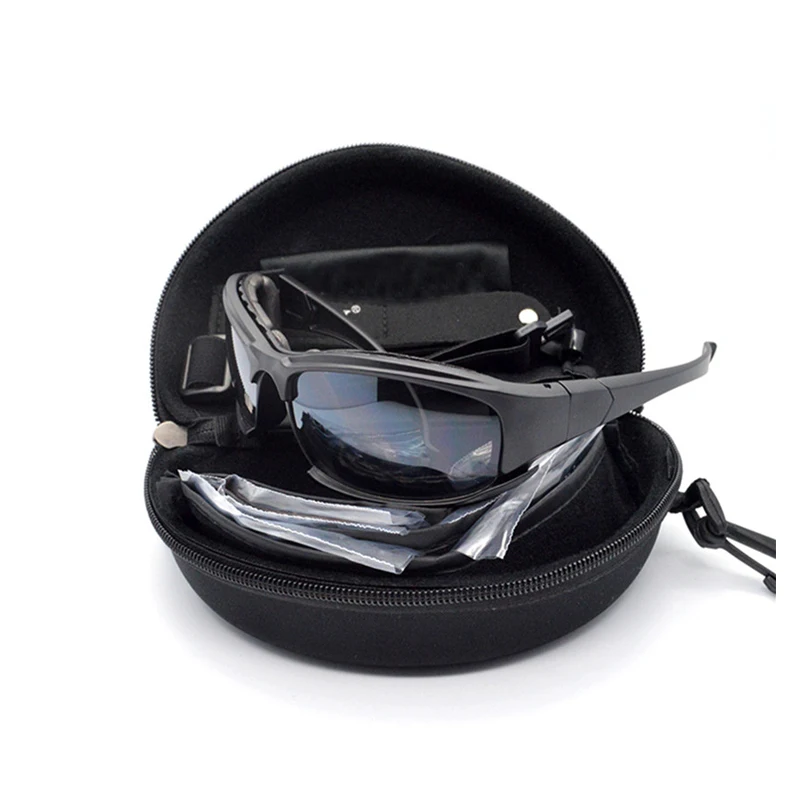 Походные мужские спортивные солнцезащитные очки с защитой UV400 X7, поляризационные очки, тактические охотничьи очки с 4 линзами