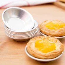 100 шт. высокое качество из алюминиевого сплава мини формы для торта Формы для яичного пирога