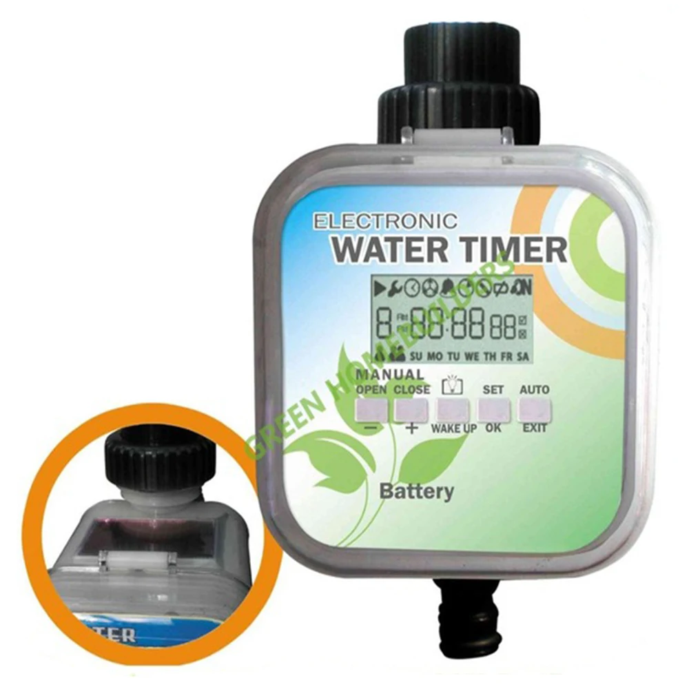 

Two Watering Setting Modes Electronic LCD Water Timer Automatic Garden Irrigation Program Sprinkler Control Irrigation Timer