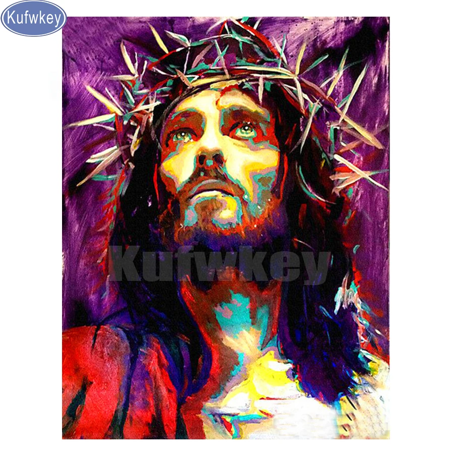 Full Diy Diamond Embroidery&quotReligious Jesus icon&quot5D painting picture Square stickers Mosaic Rhinestones home decor | Дом и сад