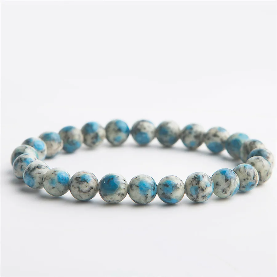 Natural K2 Jasper Volcanic Jasper Gemstone Crystal Stretch Round Bead Bracelets Woman Lady 8mm AAAA (2)