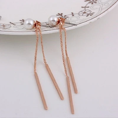 

TYME Simulated Pearl Gold Color Dangle Drop Earring, Tassel Jewelry Accessories Long Earrings For Women Girl boucle d'oreill