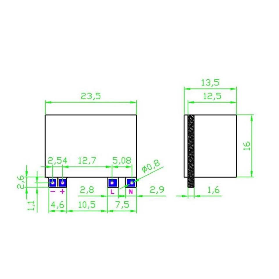 Прецизионный 5V600mA(3 Вт) Изолированный импульсный модуль питания/buck module 220 до 5 В