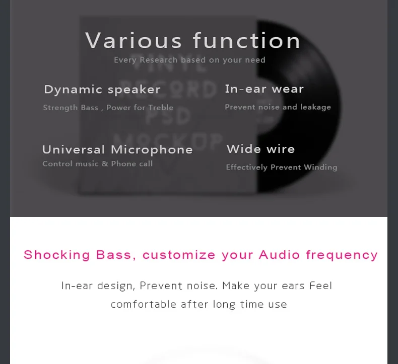 MOGCO IE-M9 Wired In-ear Earphone Heavy Metal Rock Music Hifi Stereo Sound Subwoofer Earphone With Microphone Earpiece Earbuds (4)