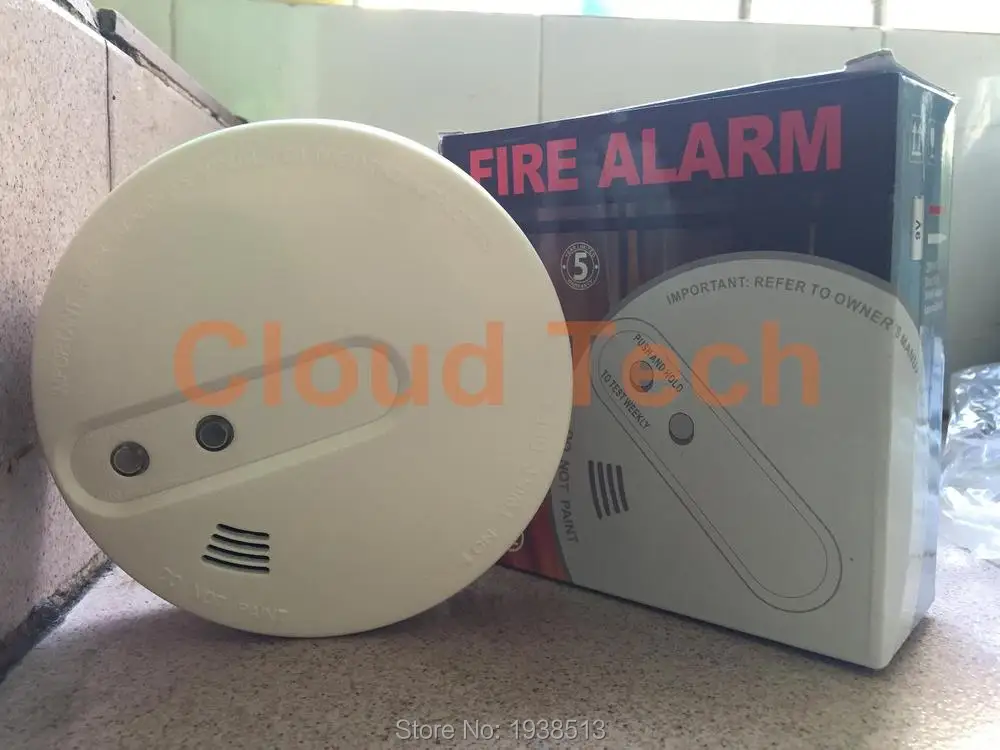 315MHZ GSM burglar alarm system Photoelectric smoke detector with DC9V low battery voltage,LED