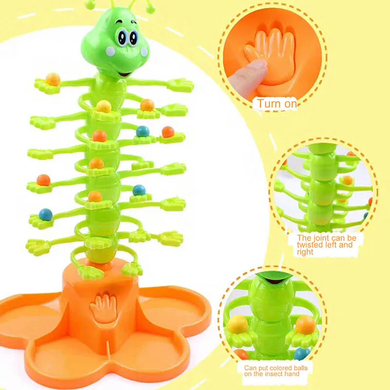 Новинка, 1 шт., электрические танцевальные игрушки «гусеницы», веселые развивающие игры для детей
