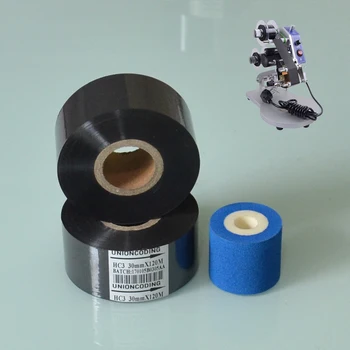 

Black Width 30mm length 120m date coder machine hot ink coding for packing bags