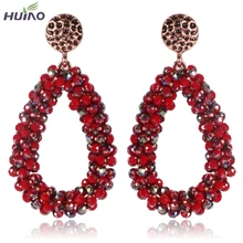 Новые модные очаровательные женские серьги-гвоздики, ювелирные изделия, классические длинные много маленьких кристаллов со стразами, серьги с камнями